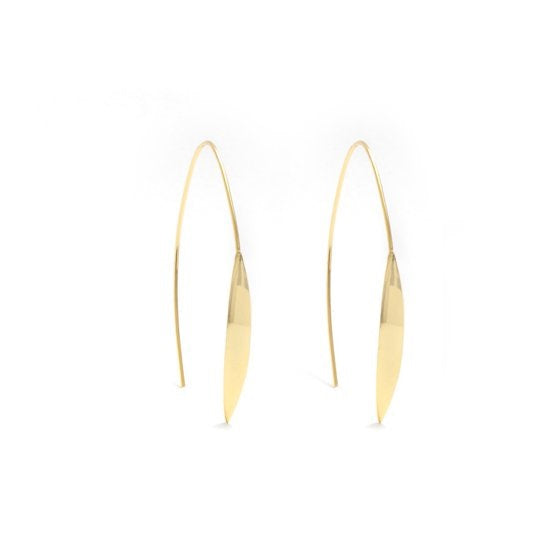 Light Weight Pointed Oval Earrings