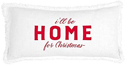 I'll Be Home For Christmas Lumbar Pillow