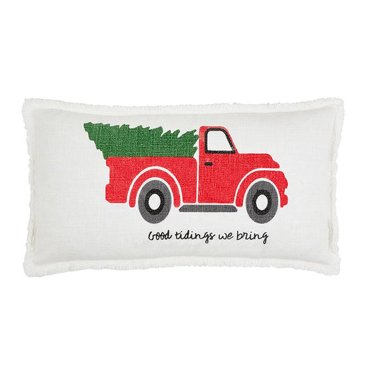 Christmas Red Truck Lumbar Pillow