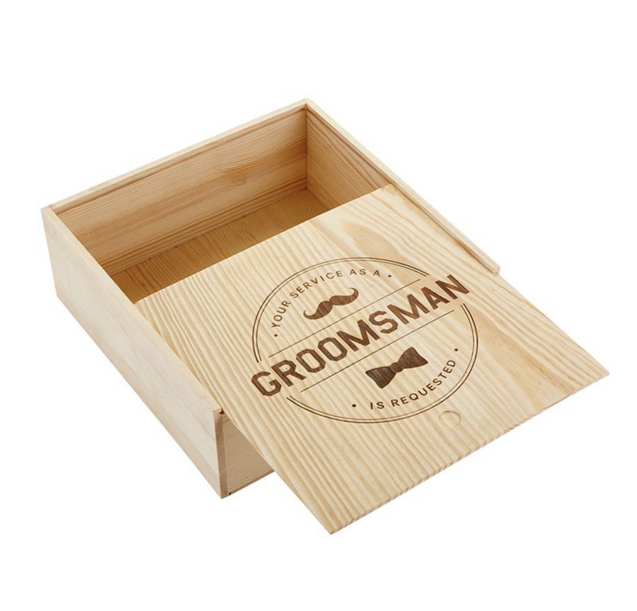 Groomsman Proposal Wooden Box