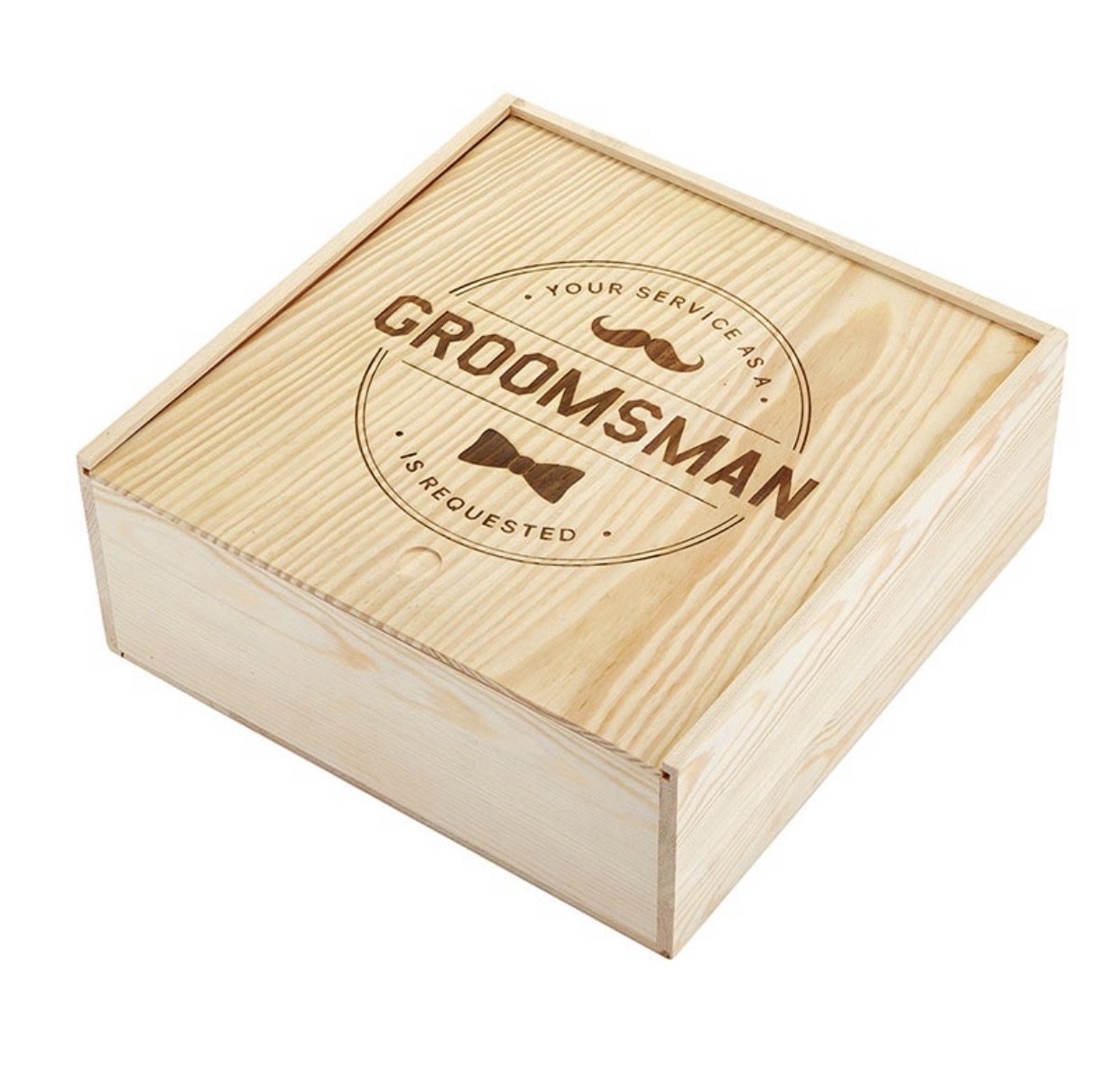 Groomsman Proposal Wooden Box