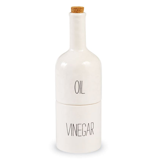 Stacked Oil & Vinegar Decanter Set