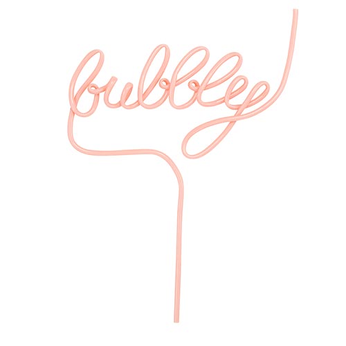 Bubbly Pink Straw