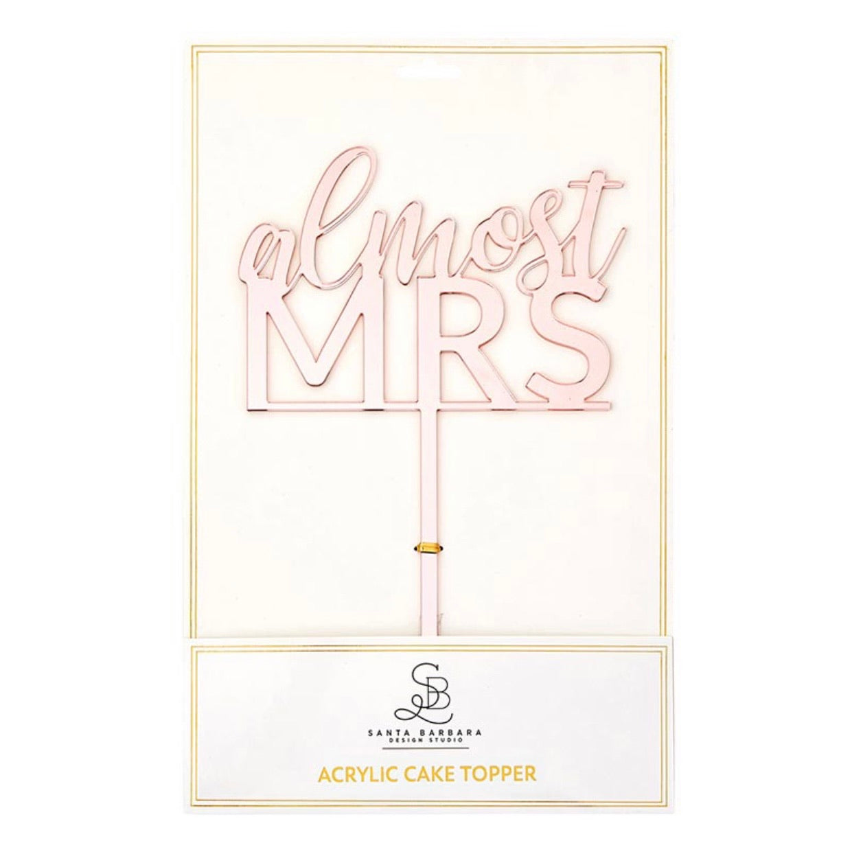 Almost Mrs - Acrylic Cake Topper