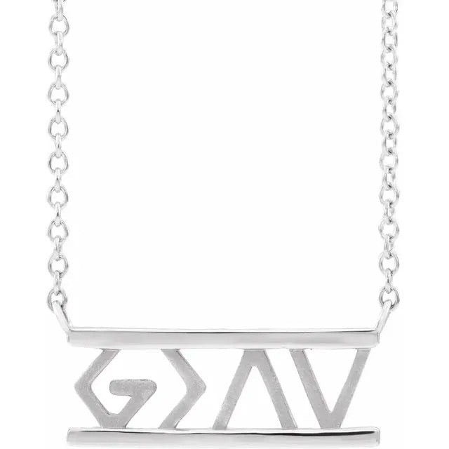14K White Gold - God is Greater Than the Highs & Lows - Necklace