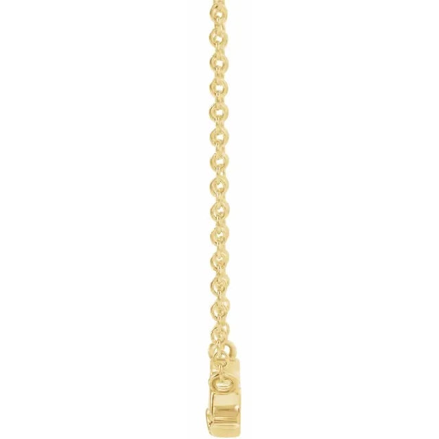 14K Yellow Gold Mrs Necklace - 18inch
