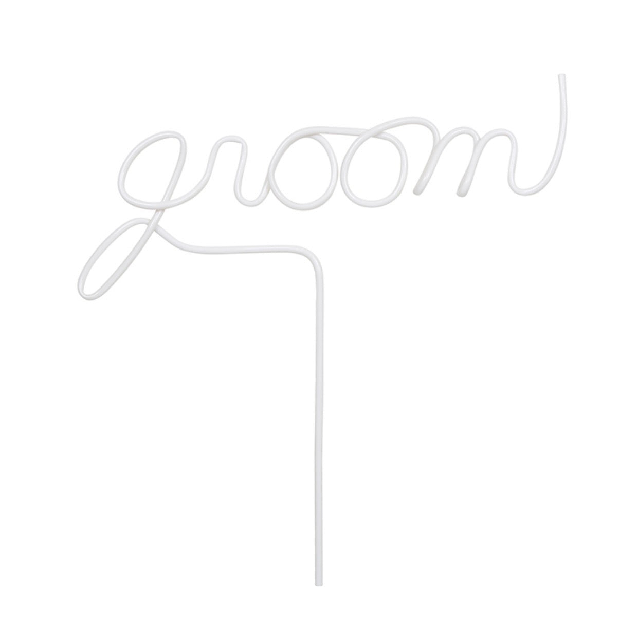 Groom Straw - White